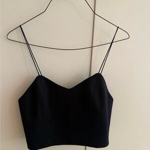 Alice + Olivia Black Crop Top